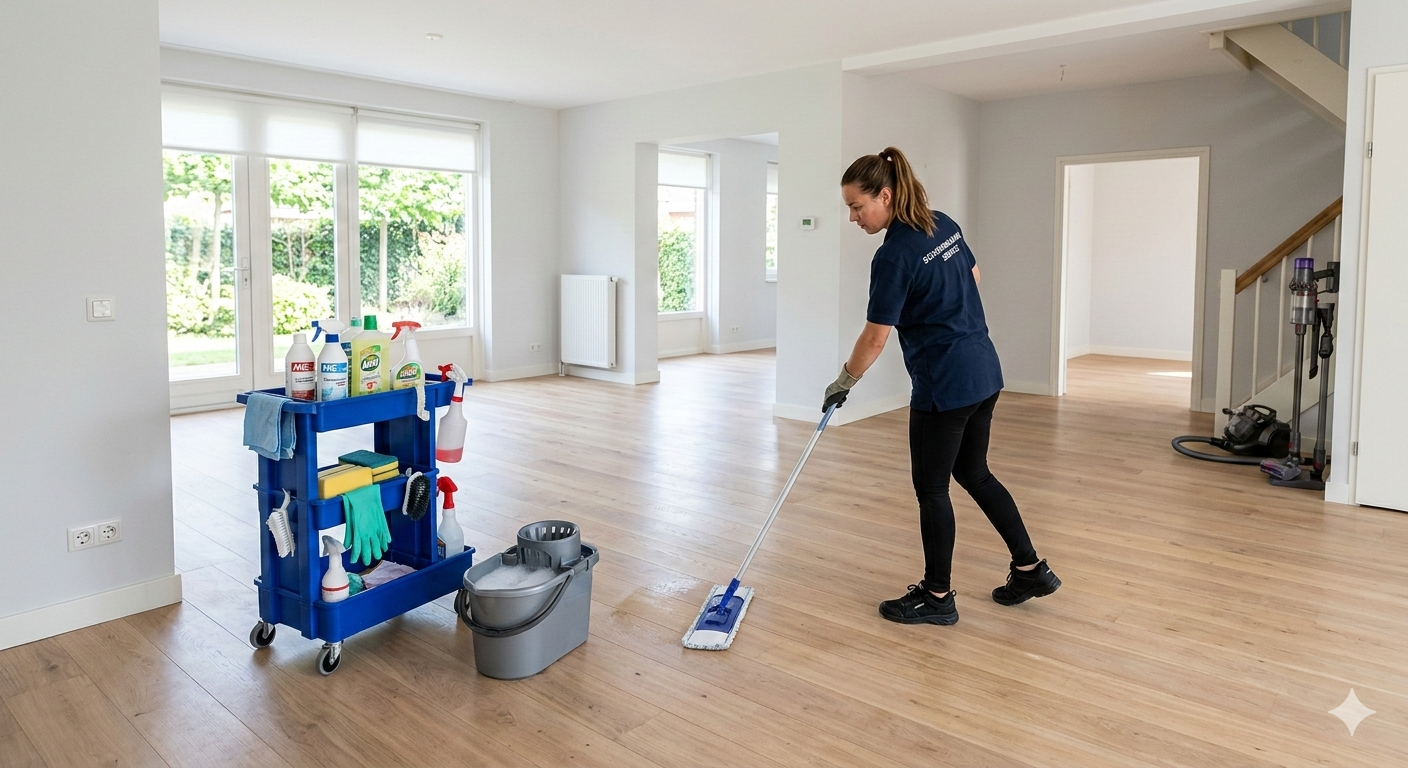 Opleveringsschoonmaak in een leeg, opgeleverd huis door Xaphil