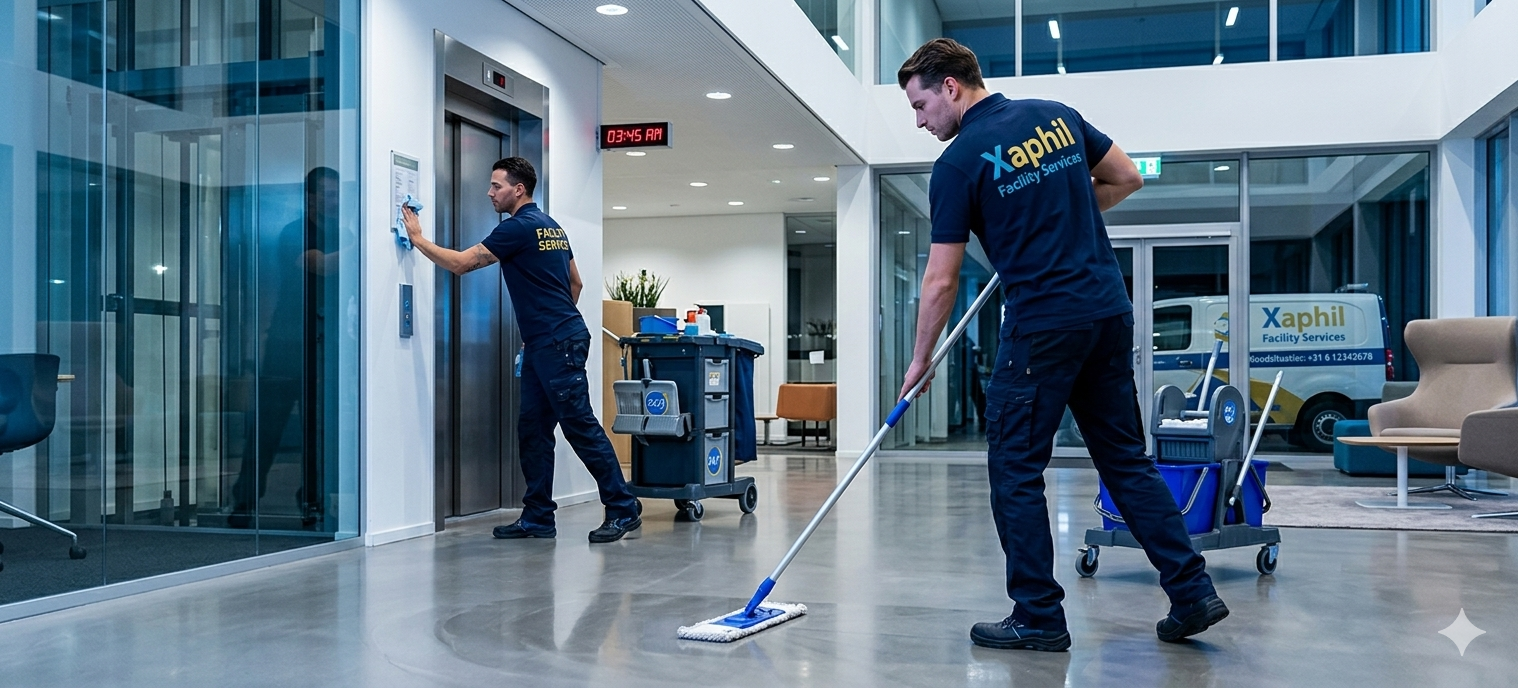 Xaphil team bij spoedschoonmaak